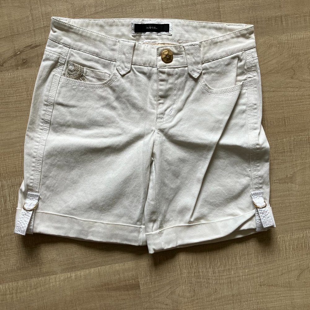 White Jean Shorts